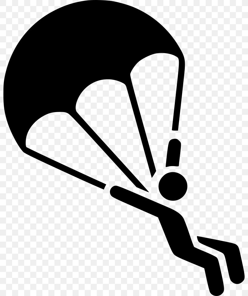 Black And White Sports Equipment Headgear, PNG, 798x980px, Parachuting, Artwork, Black, Black And White, Extreme Sport Download Free