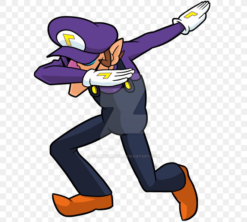 Mario Party 8 Waluigi Dab, PNG, 600x735px, Watercolor, Cartoon, Flower, Frame, Heart Download Free