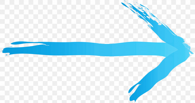 Brush Arrow, PNG, 3000x1583px, Brush Arrow, Blue, Electric Blue, Hand, Line Download Free