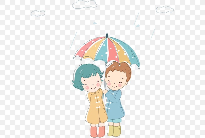 Umbrella Cartoon Illustration, PNG, 571x553px, Watercolor, Cartoon, Flower, Frame, Heart Download Free