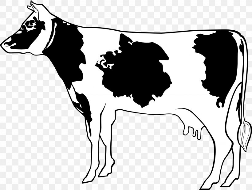 Holstein Friesian Cattle Farm Goat Dairy Cattle Clip Art, PNG, 1920x1454px, Holstein Friesian Cattle, Art, Black, Black And White, Bull Download Free