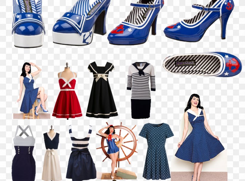 Cocktail Dress Funtasma Women's 'contessa-56' Blue Patent Faux Leather Nautical Heels, Size: 10 Shoe 1950s Fashion, PNG, 852x630px, Watercolor, Cartoon, Flower, Frame, Heart Download Free