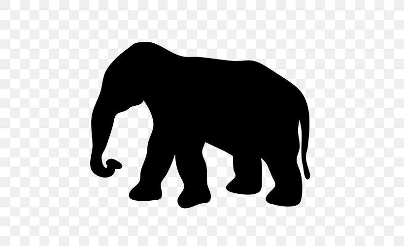 Elephantidae Rhinoceros Silhouette Clip Art, PNG, 500x500px, Elephantidae, African Elephant, Asian Elephant, Bear, Big Cats Download Free