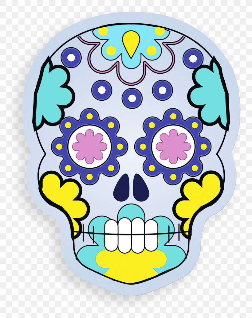 Yellow Area Meter, PNG, 2374x3000px, Skull, Area, Meter, Mexico, Paint Download Free