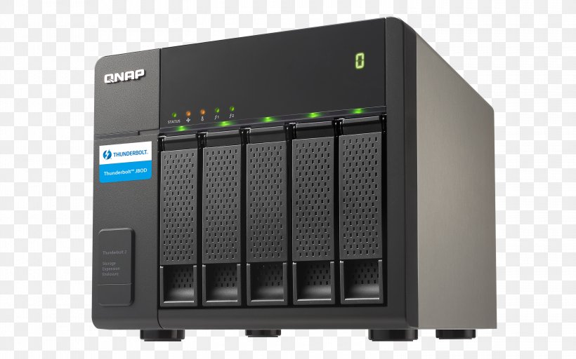 Network Storage Systems Qnap Expansion Unit Bay Data Storage QNAP TX-500P 5 Bay Storage Expansion For Thunderbolt NAS QNAP TS-531P, PNG, 3000x1875px, Network Storage Systems, Data, Data Storage, Data Storage Device, Disk Array Download Free
