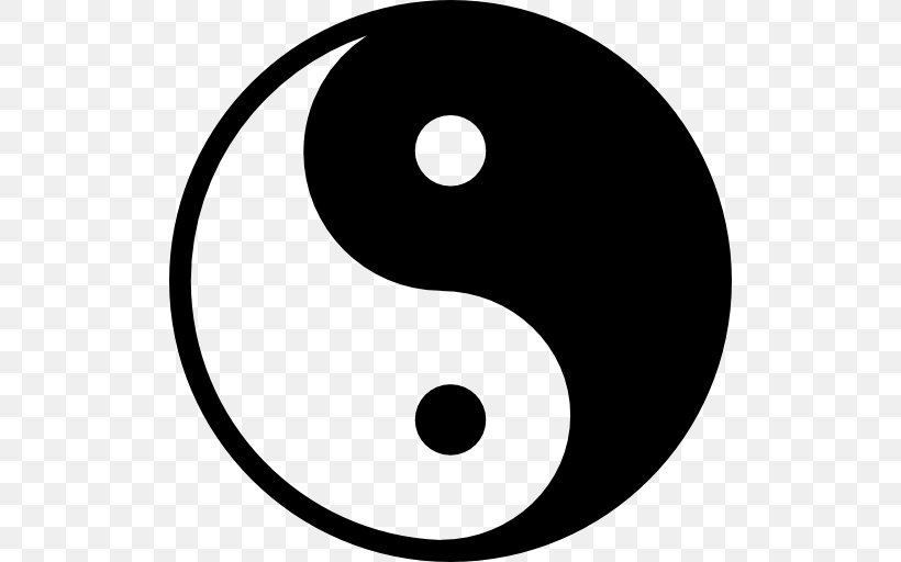 Yin And Yang Symbol Clip Art, PNG, 512x512px, Yin And Yang, Area, Black And White, Monochrome, Monochrome Photography Download Free