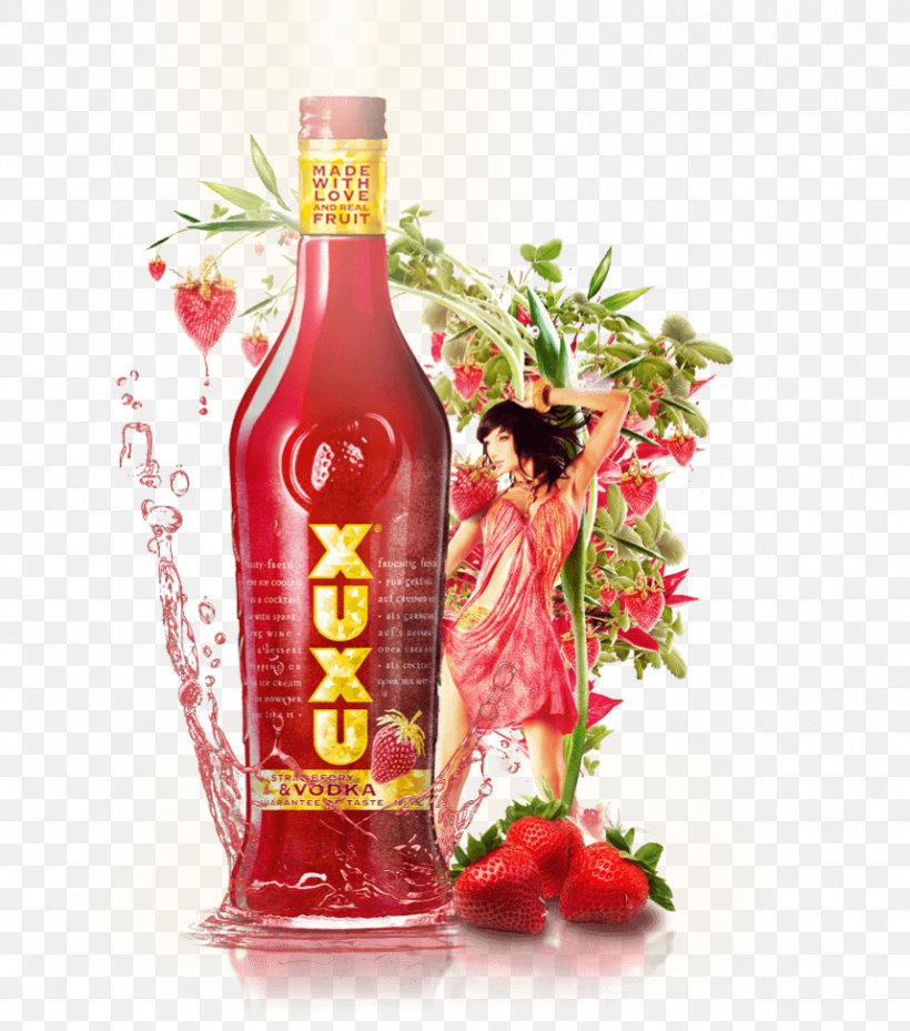 Liqueur XUXU Vodka Strawberry Drink, PNG, 859x974px, Liqueur, Dessert, Distilled Beverage, Drink, Fragaria Download Free
