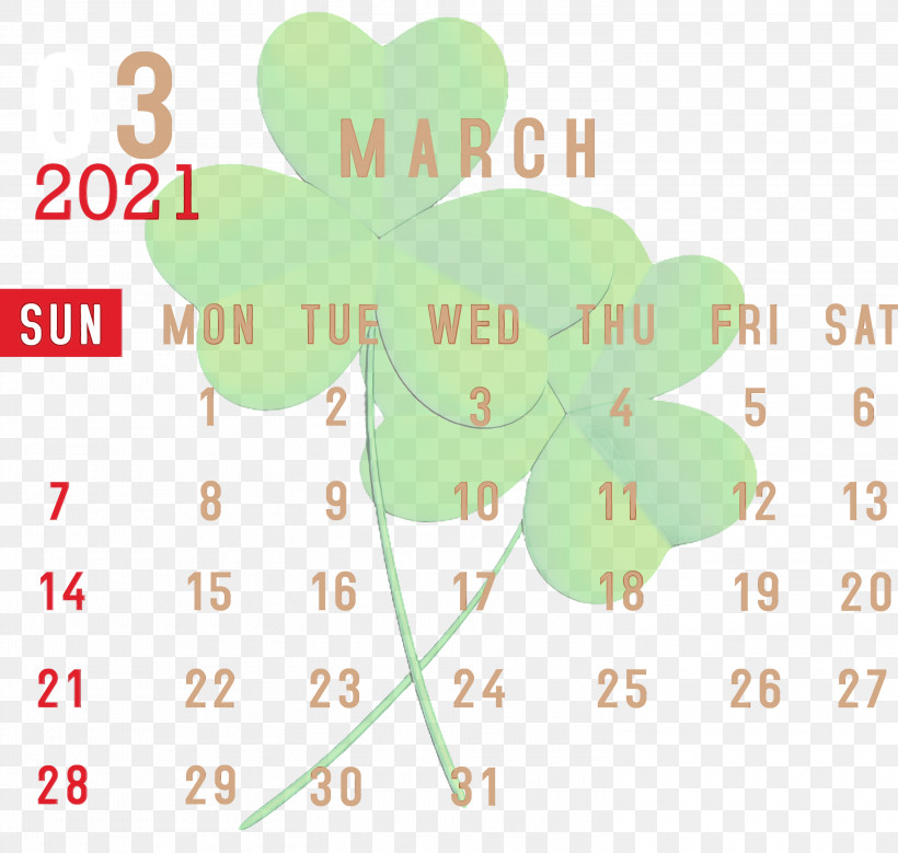 Leaf Font Green Line Meter, PNG, 3000x2853px, 2021 Calendar, March 2021 Printable Calendar, Biology, Calendar System, Gadget Download Free