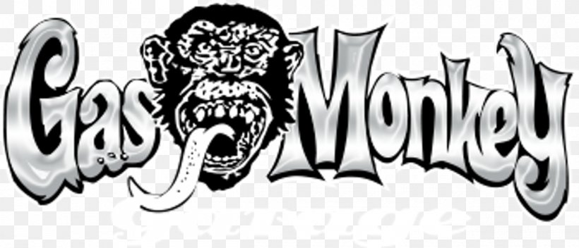 Gas Monkey Garage Gas Monkey Bar N' Grill Vector Graphics Logo Clip Art, PNG, 1200x516px, Gas Monkey Garage, Artwork, Black And White, Brand, Calligraphy Download Free
