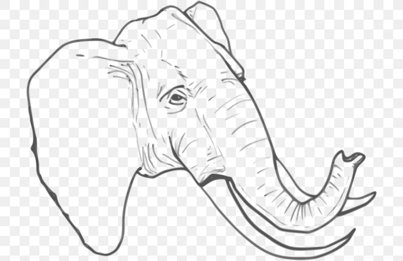 Elephant Drawing Clip Art, PNG, 714x531px, Elephant, African Elephant, Artwork, Black And White, Carnivoran Download Free