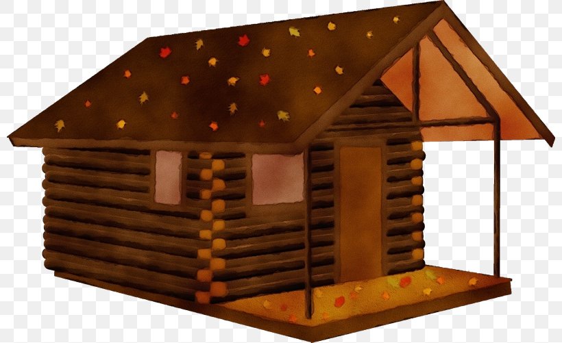 Shed Roof Log Cabin House Building, PNG, 800x501px, Watercolor, Building, Cottage, House, Hut Download Free