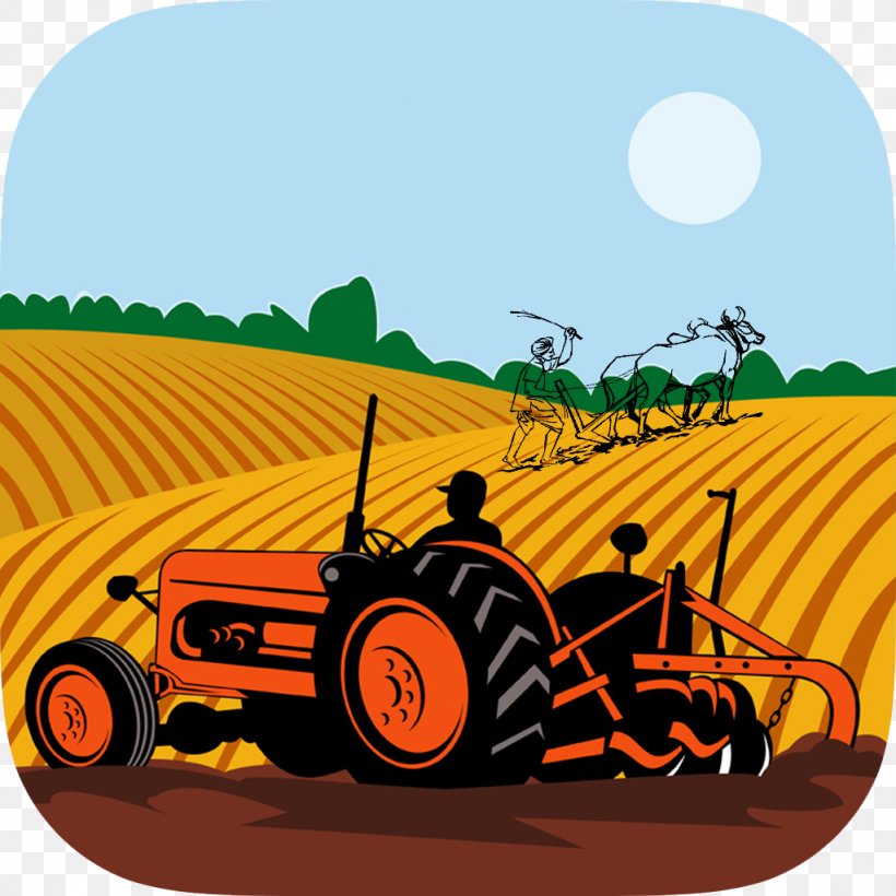 Clip Art Agriculture Agricultural Machinery Tractor Field, PNG, 1024x1024px, Agriculture, Agricultural Machinery, Automotive Design, Car, Cartoon Download Free