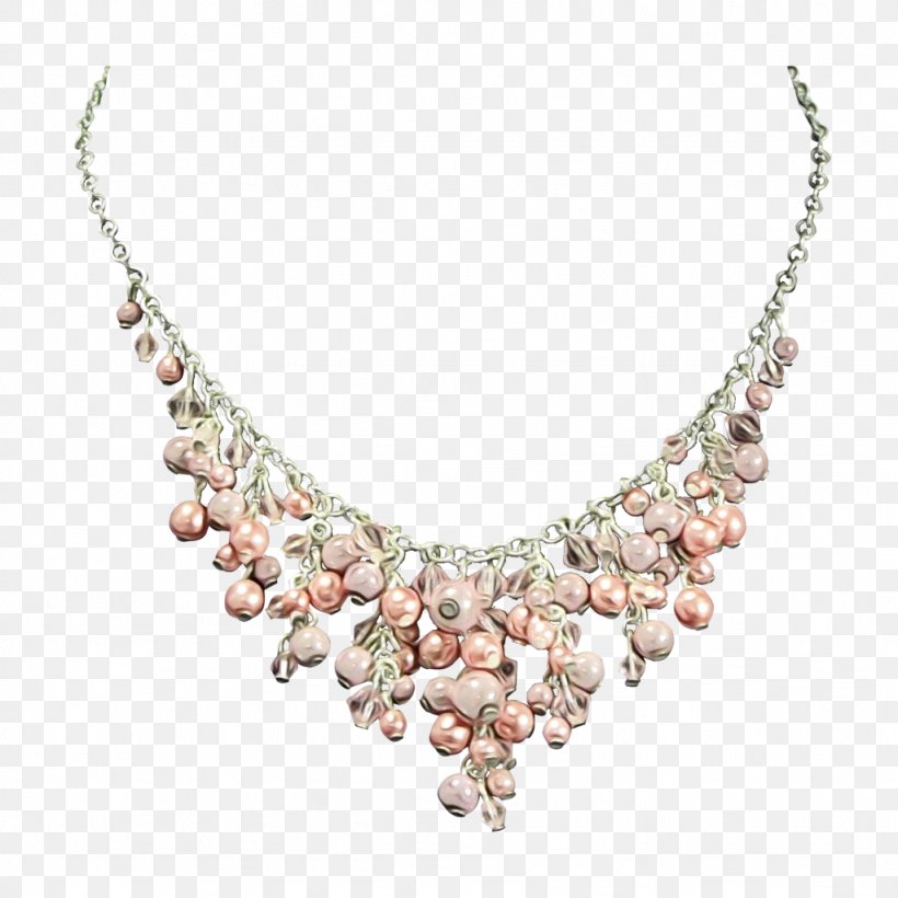 Jewellery Necklace Body Jewelry Pink Chain, PNG, 1024x1024px, Watercolor, Body Jewelry, Chain, Gemstone, Jewellery Download Free