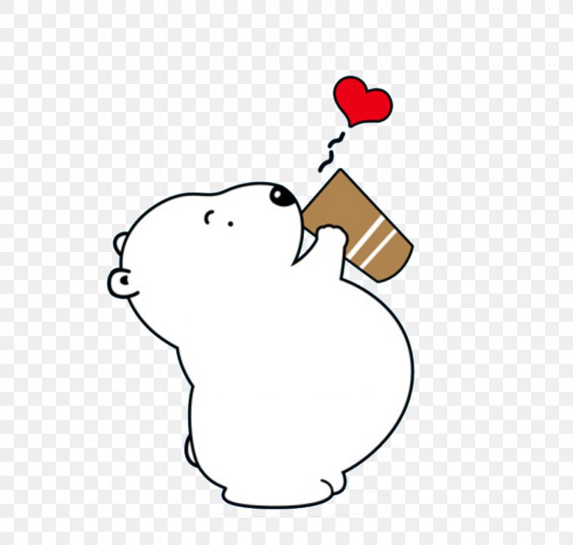 Polar Bear Cartoon, PNG, 1024x974px, Watercolor, Cartoon, Flower, Frame, Heart Download Free