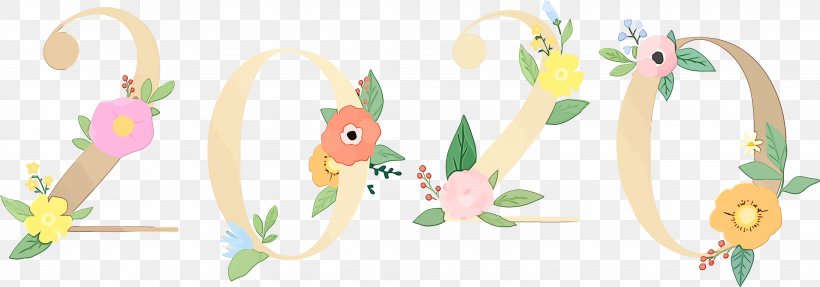 Cartoon Plant Tail, PNG, 4232x1484px, 2020, Happy New Year 2020, Cartoon, New Years 2020, Paint Download Free