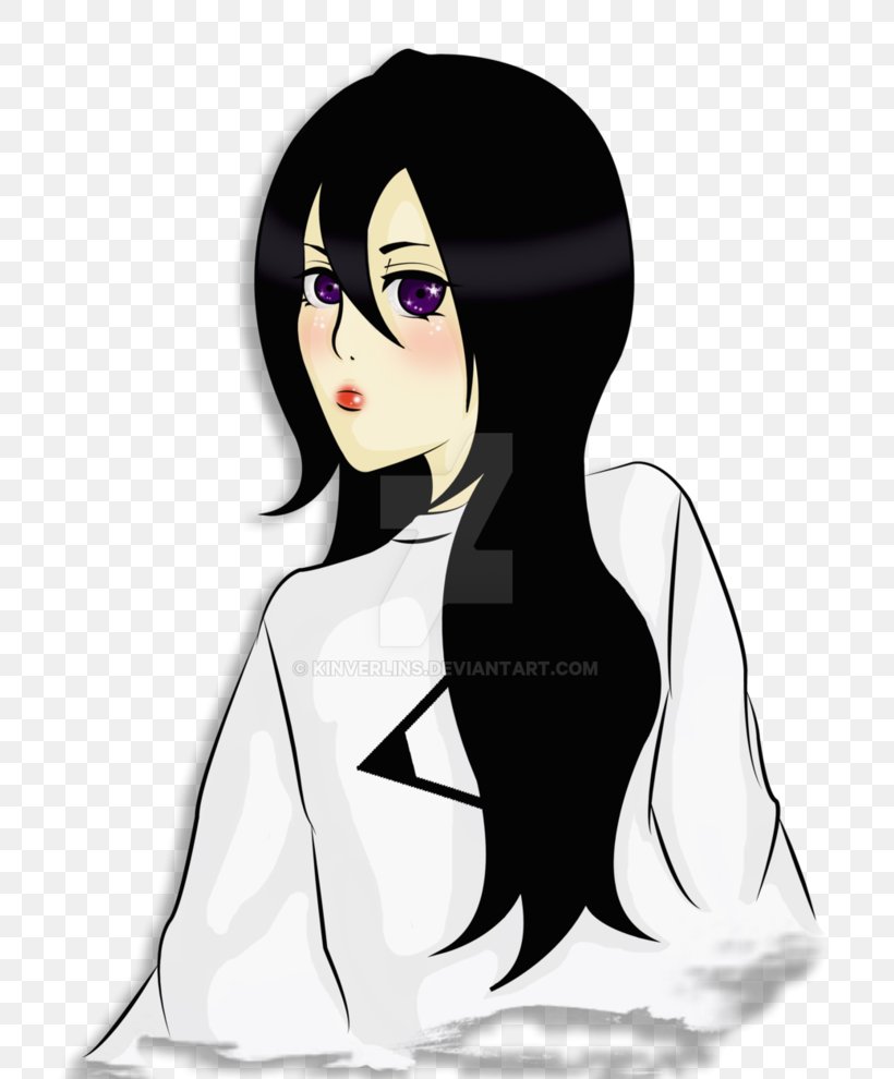 Rukia Kuchiki Long Hair Art Black Hair, PNG, 807x990px, Watercolor, Cartoon, Flower, Frame, Heart Download Free