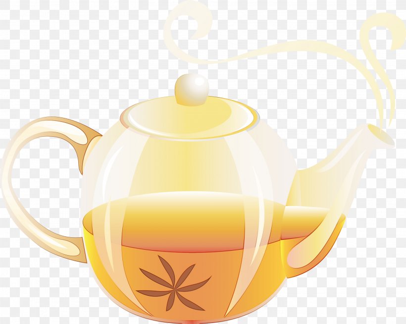 Teapot Yellow Kettle Cup Clip Art, PNG, 2929x2339px, Watercolor, Cup, Drinkware, Kettle, Paint Download Free