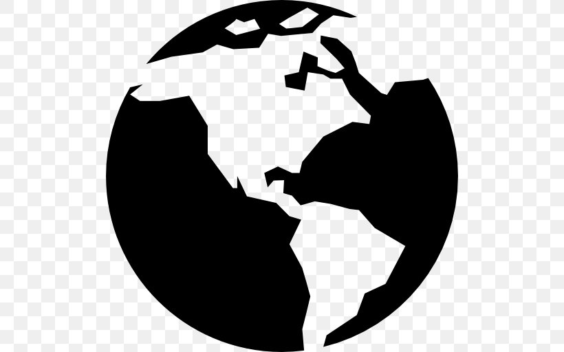 World Globe Icon Design, PNG, 512x512px, World, Artwork, Black, Black And White, Fictional Character Download Free