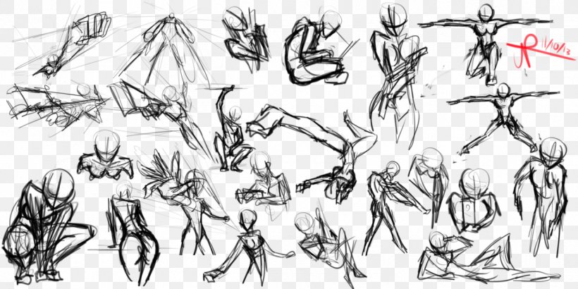 Dynamic Figure Drawing Gesture Drawing Sketch, PNG, 1264x632px, Dynamic Figure Drawing, Art, Artwork, Black And White, Cartoon Download Free