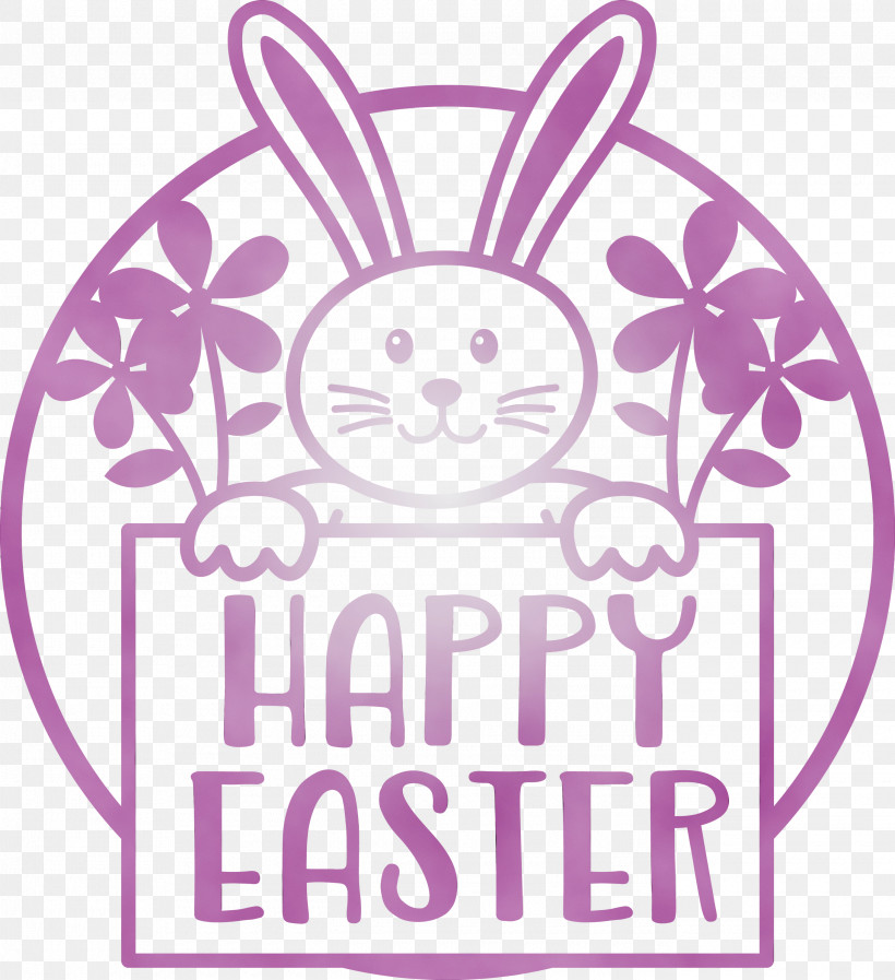 Easter Bunny, PNG, 2740x3000px, Happy Easter, Easter Bunny, Magenta, Paint, Pink Download Free