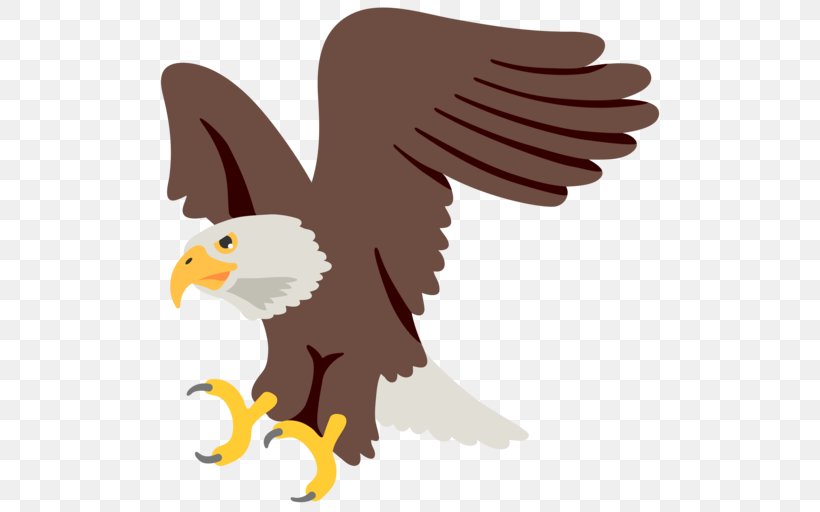 Bald Eagle Emoji Noto Fonts Hawk, PNG, 512x512px, Bald Eagle, Accipitriformes, Android Nougat, Beak, Bird Download Free