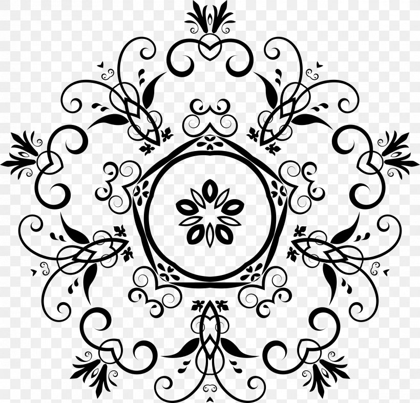 Floral Design Clip Art Decorative Borders Openclipart Medal, PNG, 2338x2246px, Floral Design, Art, Award, Blackandwhite, Decorative Borders Download Free