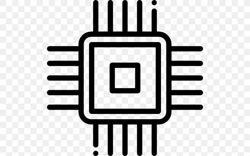Central Processing Unit Microprocessor Integrated Circuits & Chips, PNG, 512x512px, Central Processing Unit, Area, Black And White, Brand, Chipset Download Free