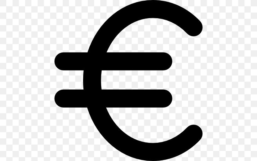 Euro Sign Currency Symbol EUR/USD Exchange Rate, PNG, 512x512px, Euro Sign, Black And White, Brazilian Real, Coin, Currency Download Free