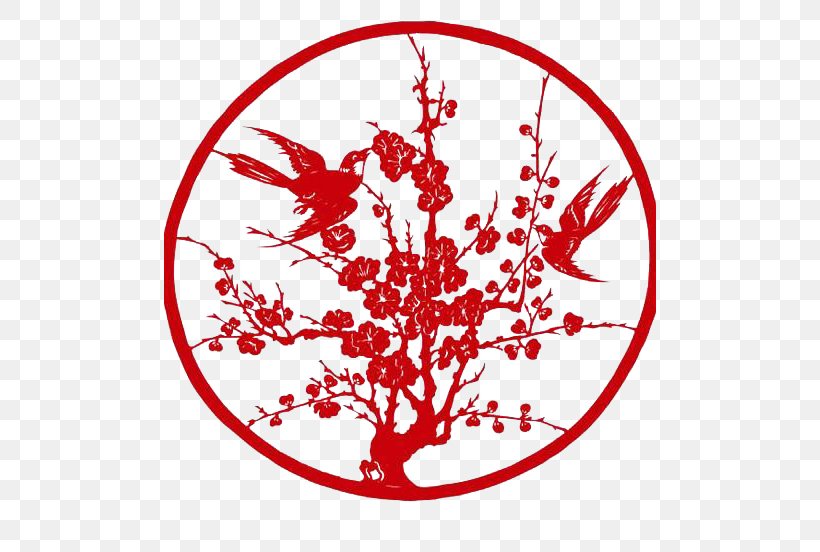 Papercutting Plum Blossom, PNG, 492x552px, Paper, Area, Art, Branch, Chinese New Year Download Free