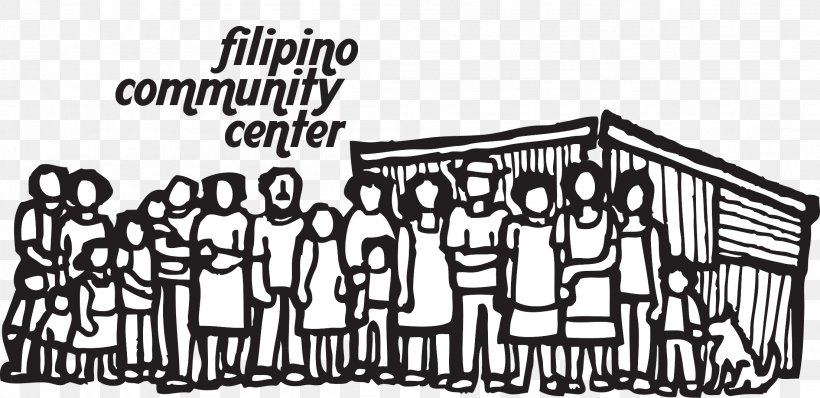 Filipino Community Center Neighbourhood Clip Art, PNG, 2208x1072px, Community, Area, Art, Artwork, Black Download Free