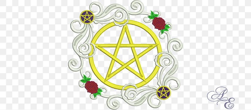 Pentagram Floral Design Pentacle Wicca, PNG, 722x361px, Pentagram, Art, Body Jewelry, Classical Element, Embroidery Download Free