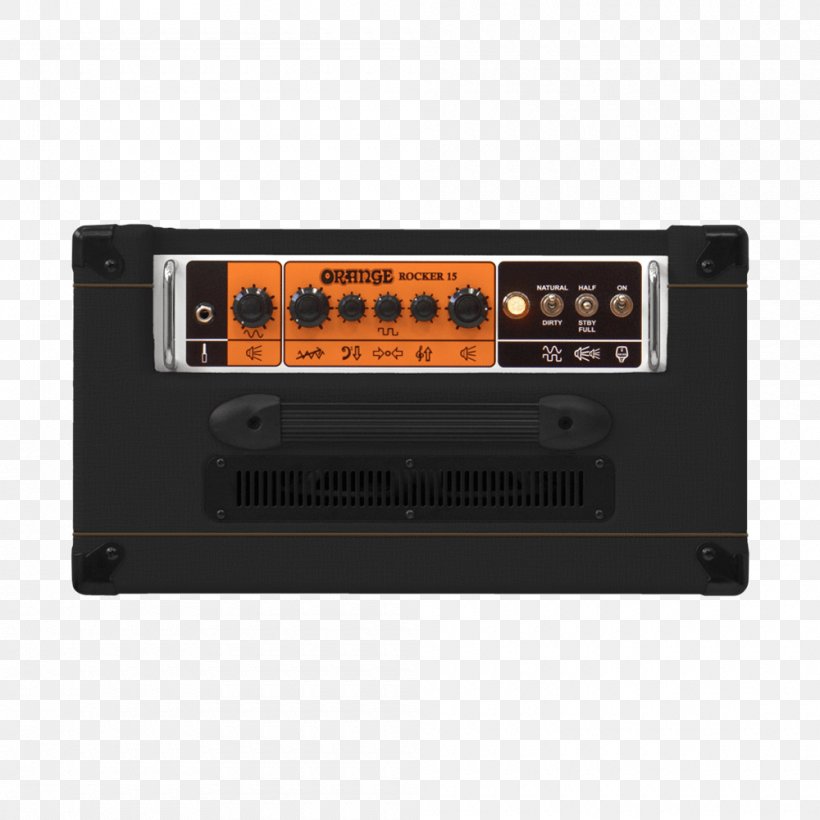 Guitar Amplifier Orange Rocker 15 Electric Guitar Orange Rocker 32, PNG, 1000x1000px, Watercolor, Cartoon, Flower, Frame, Heart Download Free