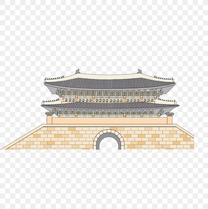 Namdaemun Architecture Facade, PNG, 998x1000px, Namdaemun, Architecture, Building, Chinese Architecture, Drawing Download Free