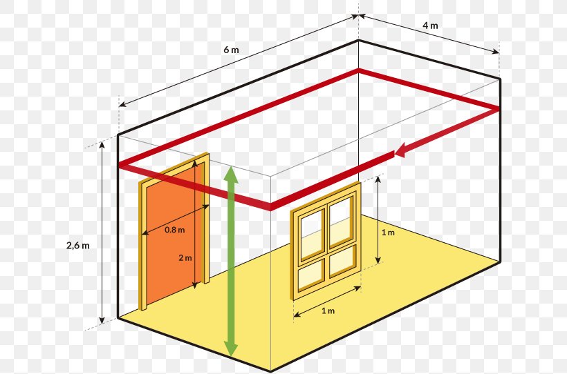 Square Meter Room Wall Linearity, PNG, 640x542px, Meter, Architecture, Area, Balcony, Diagram Download Free