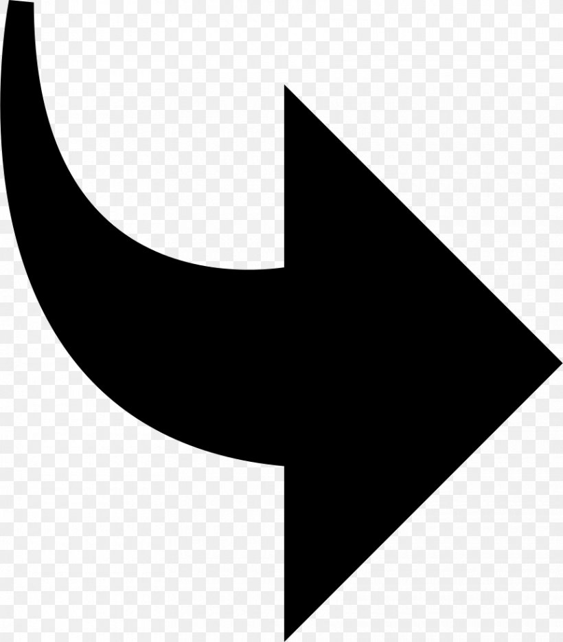 Arrow Symbol Clip Art, PNG, 860x980px, Symbol, Black, Black And White, Crescent, Curvature Download Free