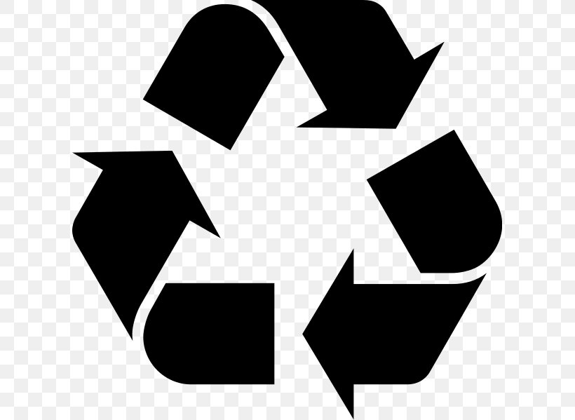 Recycling Symbol Recycling Bin Waste, PNG, 613x599px, Recycling Symbol, Black, Black And White, Brand, Logo Download Free