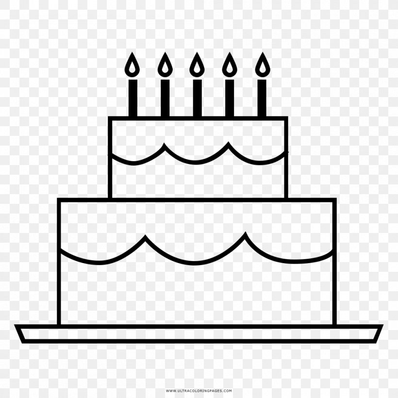 Birthday Cake Torte Cupcake Drawing, PNG, 1000x1000px, Birthday Cake, Area, Ausmalbild, Birthday, Black Download Free