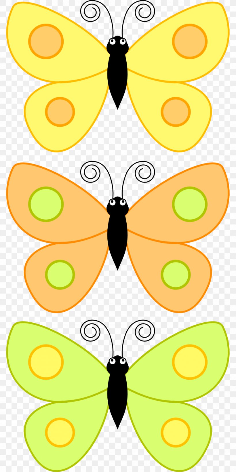Butterfly Drawing Clip Art, PNG, 960x1920px, Butterfly, Area, Artwork, Brush Footed Butterfly, Cartoon Download Free