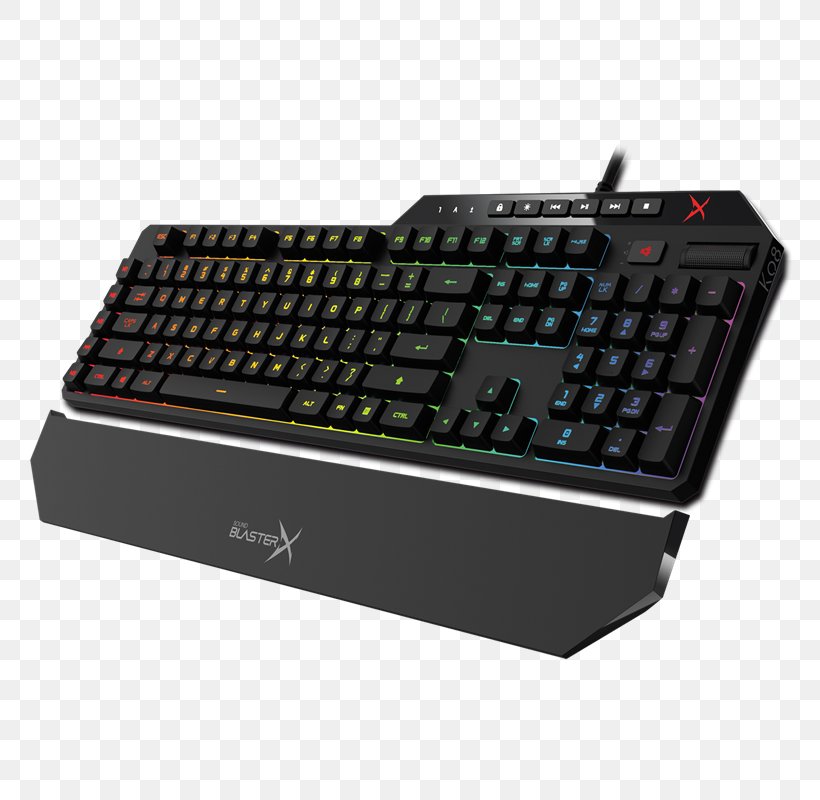 Computer Keyboard Creative Technology Gaming Keypad Sound Blaster Amazon.com, PNG, 800x800px, Computer Keyboard, Amazoncom, Computer, Computer Component, Creative Technology Download Free