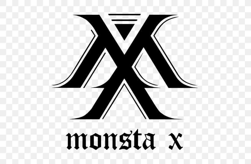 Monsta X Logo K-pop The Code, PNG, 516x536px, Monsta X, Area, Beautiful, Black, Black And White Download Free