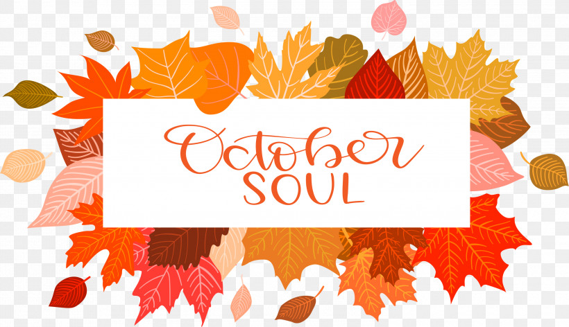 October Soul Autumn, PNG, 3000x1729px, Autumn, Leaf, Maple Leaf M, Royaltyfree, Vector Download Free