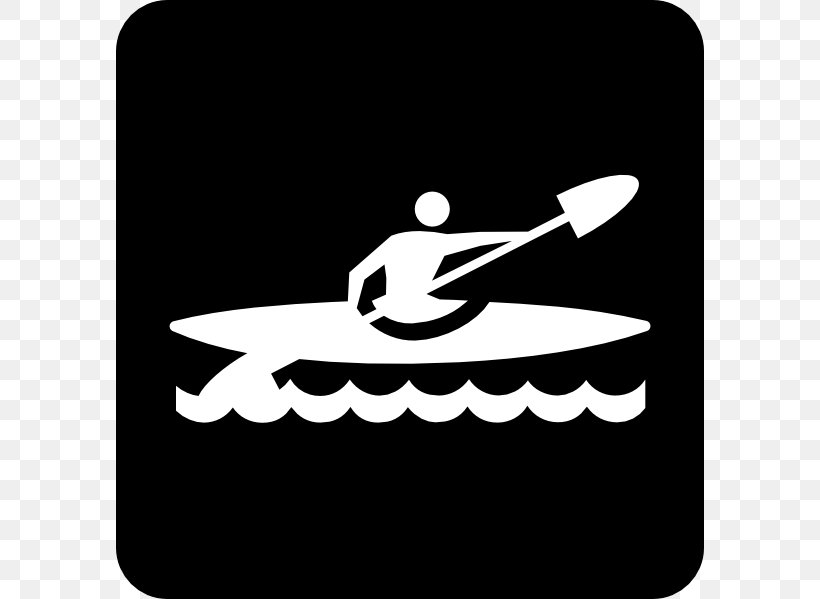 Kayaking Missouri River 340 Tourist Sign Clip Art, PNG, 588x599px, Kayak, Black And White, Boat, Brand, Campsite Download Free