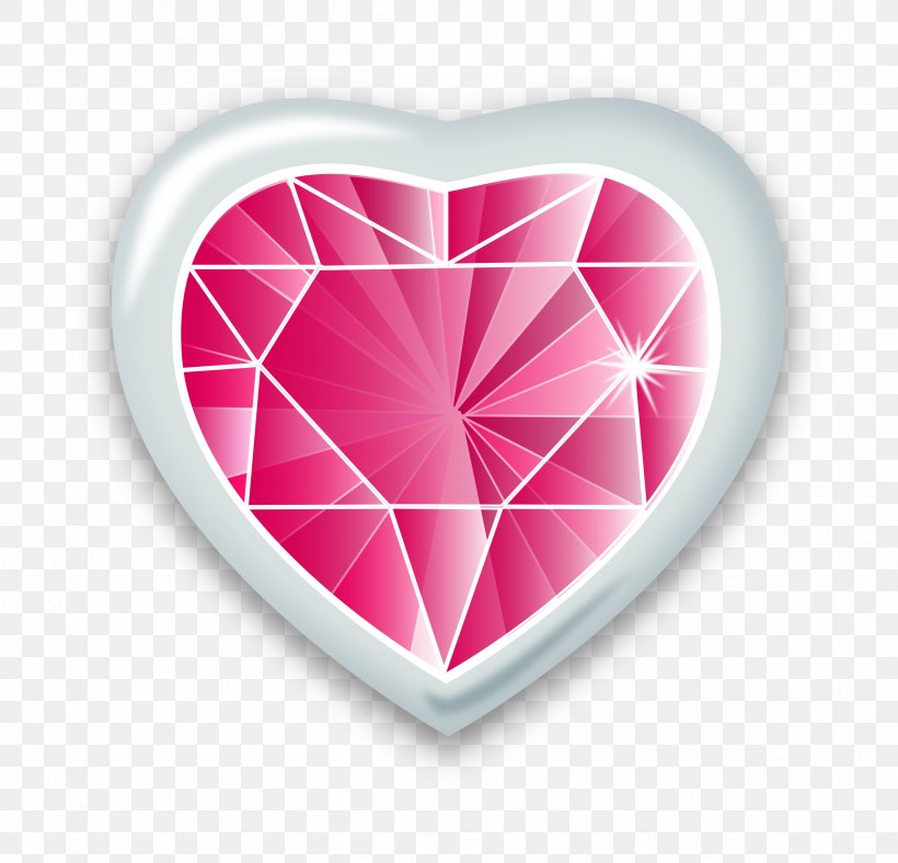 Gemstone Diamond Clip Art, PNG, 2400x2308px, Gemstone, Diamond, Heart, Image File Formats, Magenta Download Free