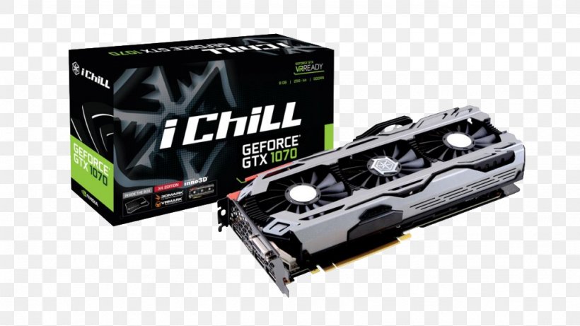 Graphics Cards & Video Adapters NVIDIA GeForce GTX 1070 GDDR5 SDRAM InnoVISION Multimedia Limited, PNG, 1024x576px, Graphics Cards Video Adapters, Brand, Gddr5 Sdram, Geforce, Graphics Processing Unit Download Free