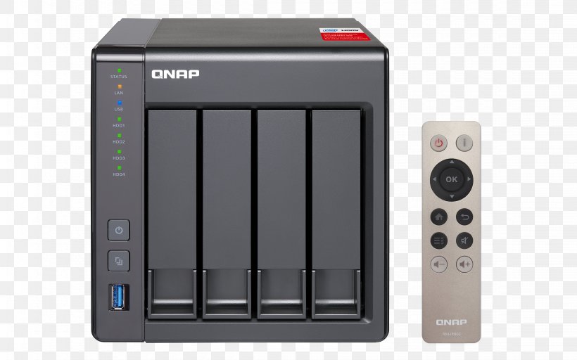 Network Storage Systems QNAP 4-Bay NAS QNAP Systems, Inc. QNAP TS-451+ Data Storage, PNG, 4500x2813px, Network Storage Systems, Backup, Celeron, Computer Servers, Data Storage Download Free