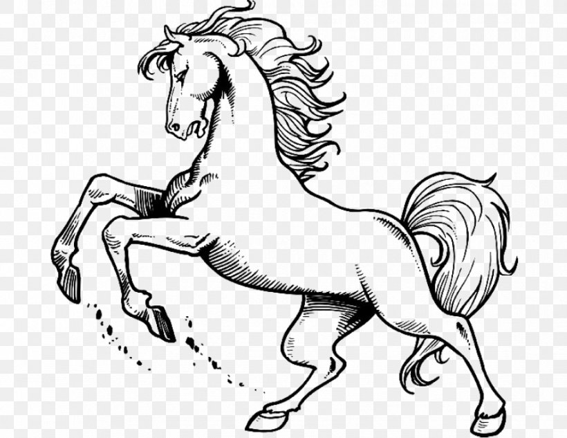 Mane Mustang Stallion Colt Bridle, PNG, 889x687px, Mane, Animal, Animal Figure, Artwork, Black And White Download Free