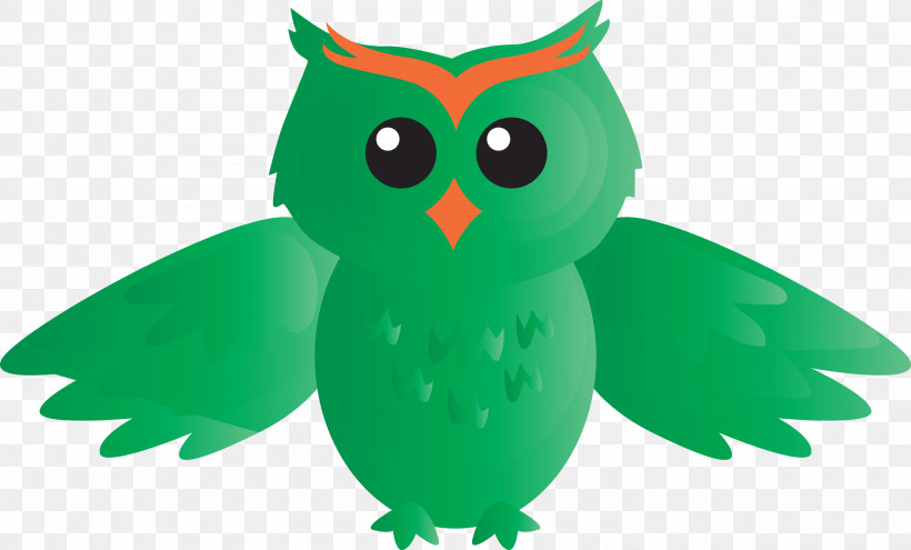 Owl Green Bird Bird Of Prey Eastern Screech Owl, PNG, 3000x1812px, Watercolor Owl, Animation, Beak, Bird, Bird Of Prey Download Free
