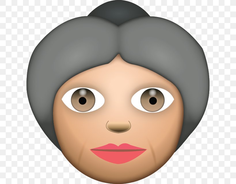 Emoji Grandparent Old Age Dictionary, PNG, 640x640px, Emoji, Cartoon, Cheek, Child, Chin Download Free