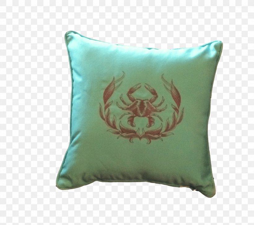 Throw Pillows Cushion Monogram Crab, PNG, 2047x1816px, Pillow, Allie June, Crab, Cushion, Embroidery Download Free