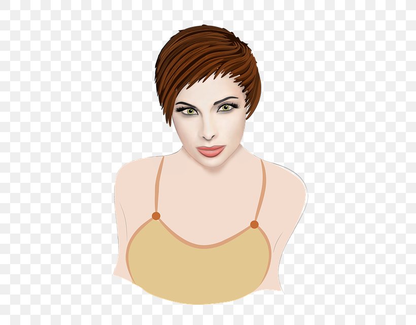 Woman Hair, PNG, 458x640px, Portrait, Beauty, Black Hair, Brown Hair, Cartoon Download Free